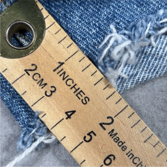 Reformation Jean Short Women’s Size 29 Blue Cut Off Caribbean Wash Button Fly - Picture 4 of 13